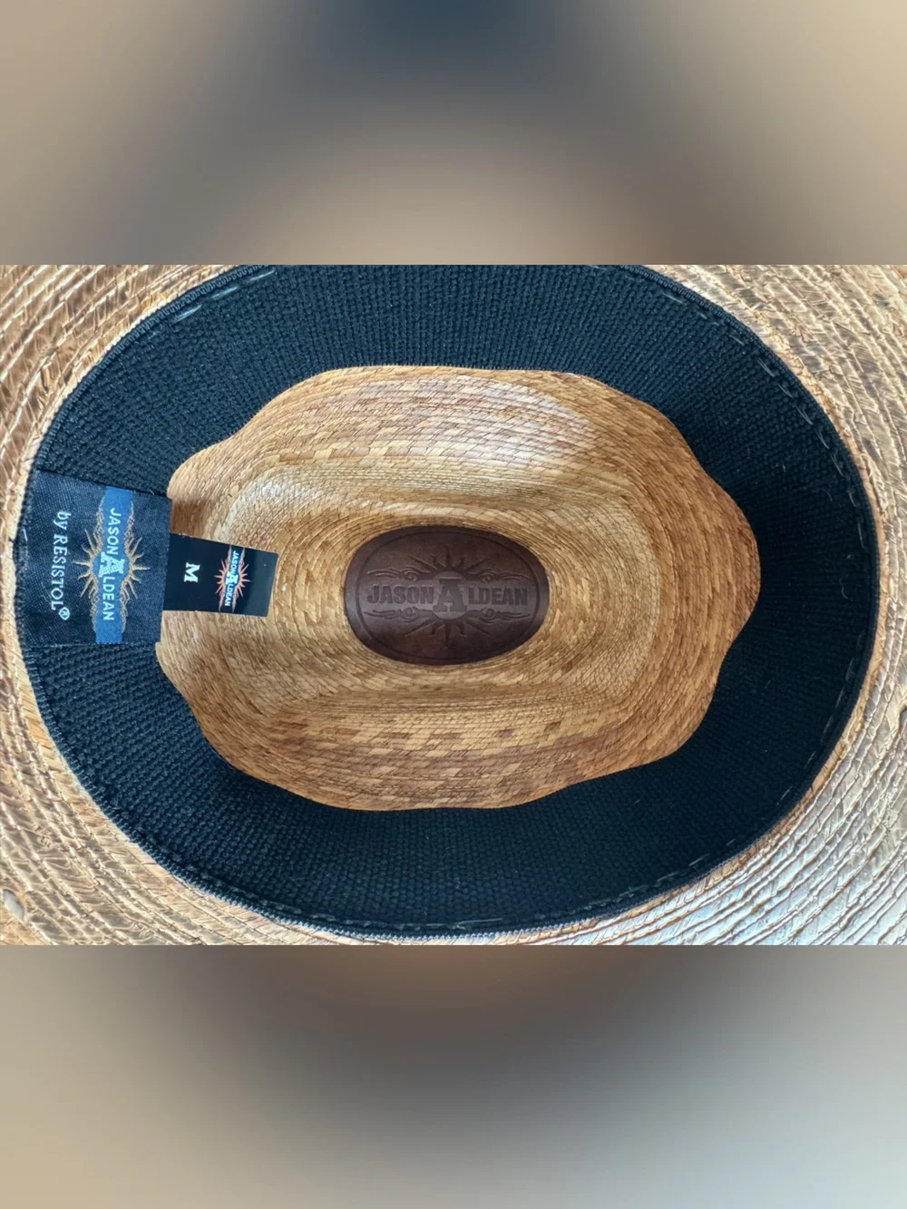 Jason Aldean Wide-Brim Straw Western Hat - Brown M